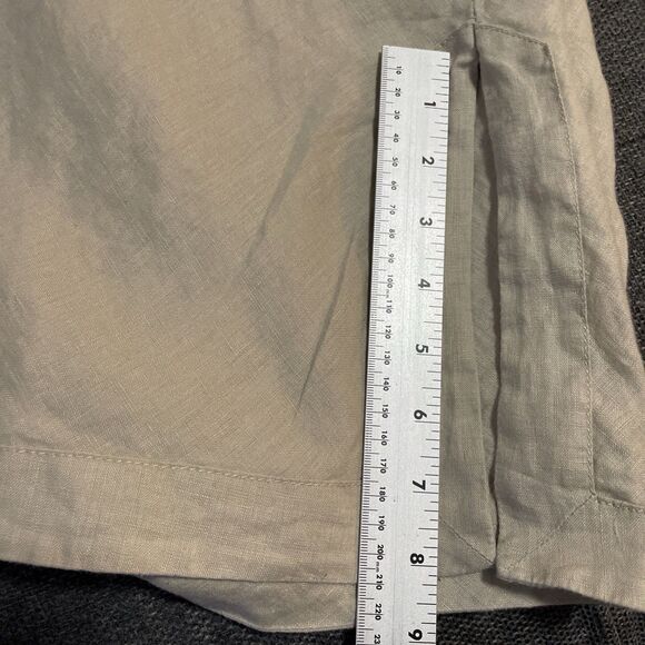 Soft Surroundings Linen Tunic Natural‎ Stone Beads Womens Medium Boho Minimalist - Picture 8 of 11